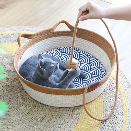 Panier Osier pour Chien en Coton Tressé – Image 5